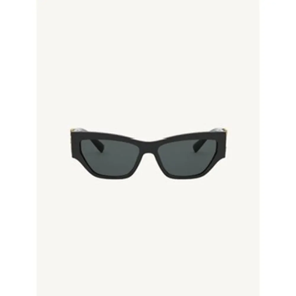 Versace VE4383 GB1/87 Black Cat Eye Sunglasses Gold Barocco V New Full Set